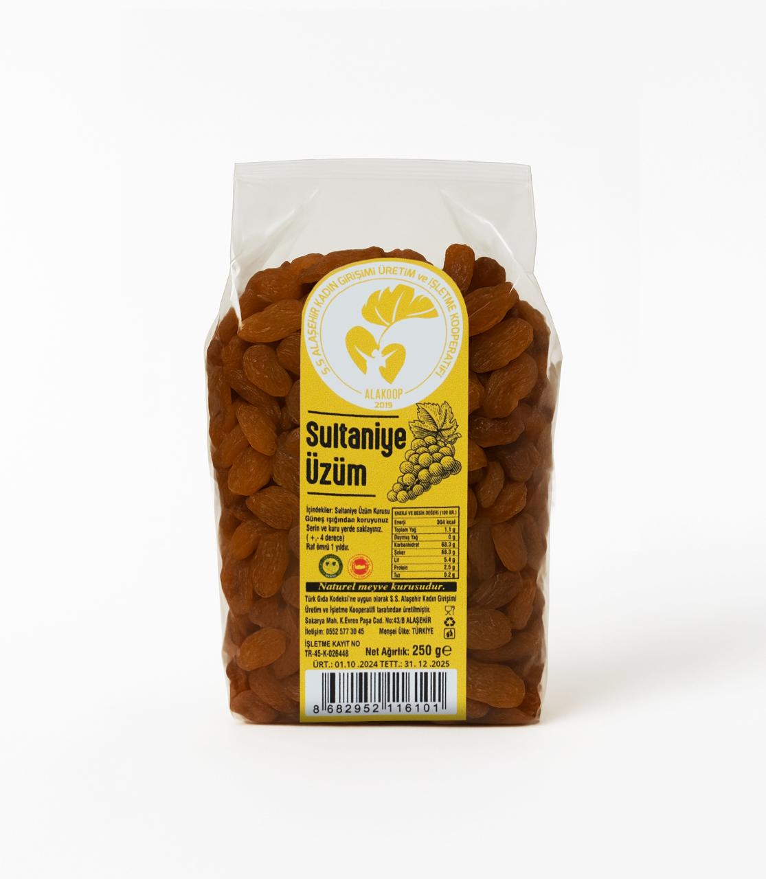 Sultaniye Kuru Üzüm 250 Gr.